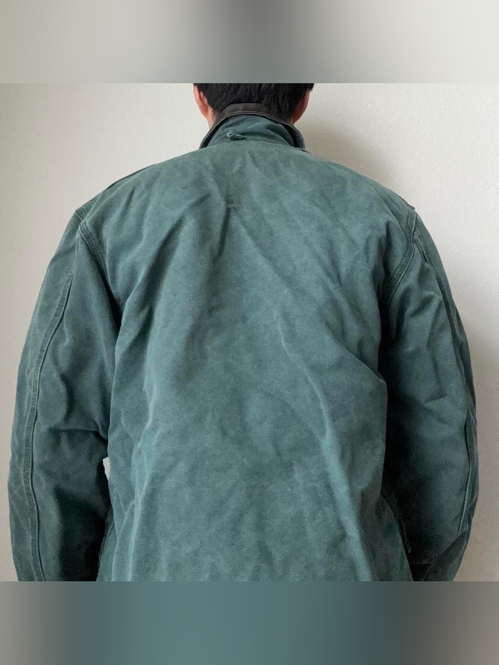 Vintage 2000s Carhartt Duck Canvas Work Green Jacket Y2K - Picture 2 of 8